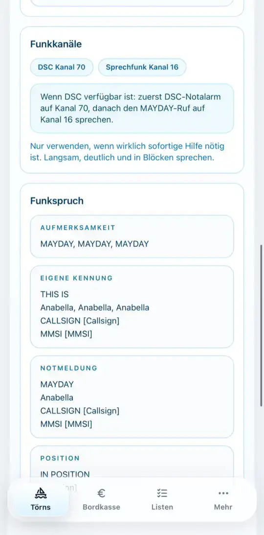 Funkspruch Notverkehr