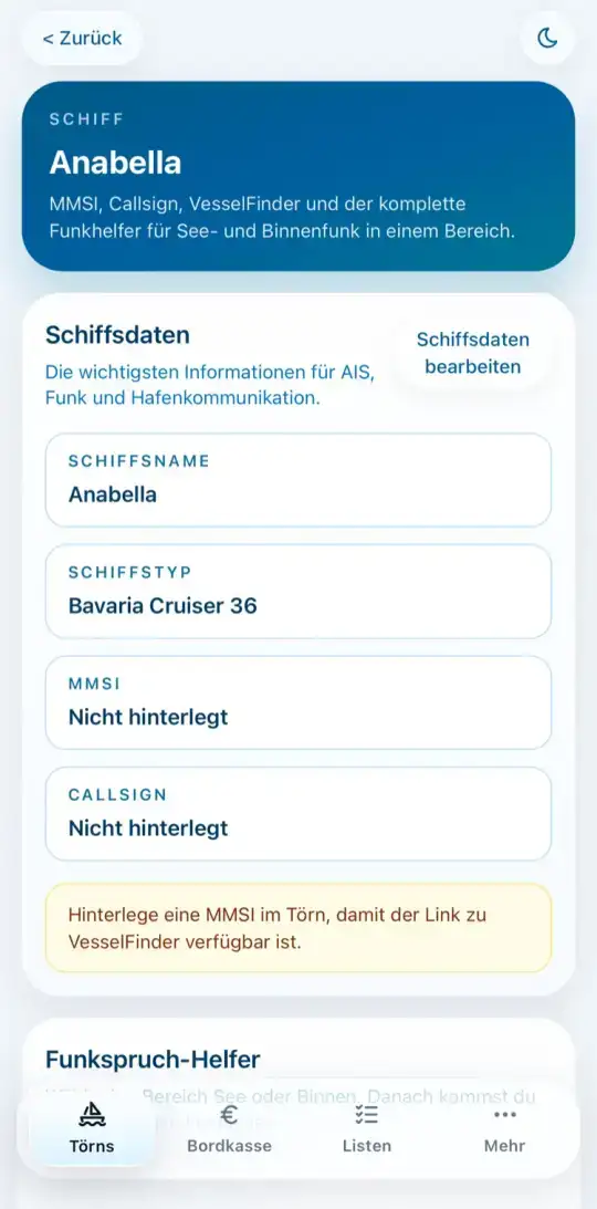 Schiffsdaten