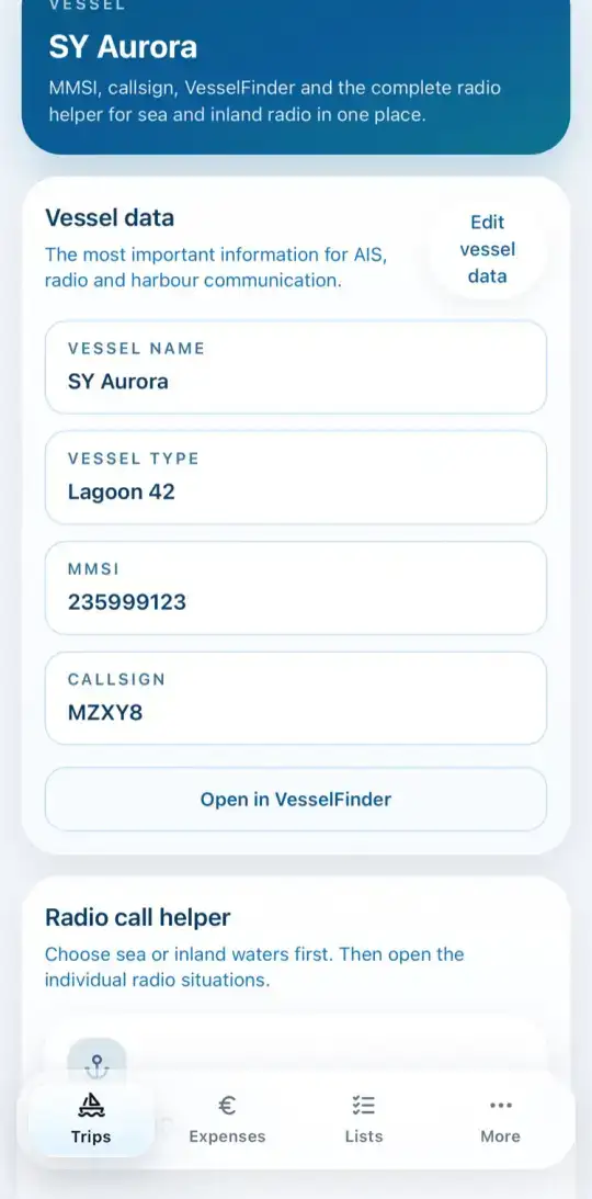 Datos del barco